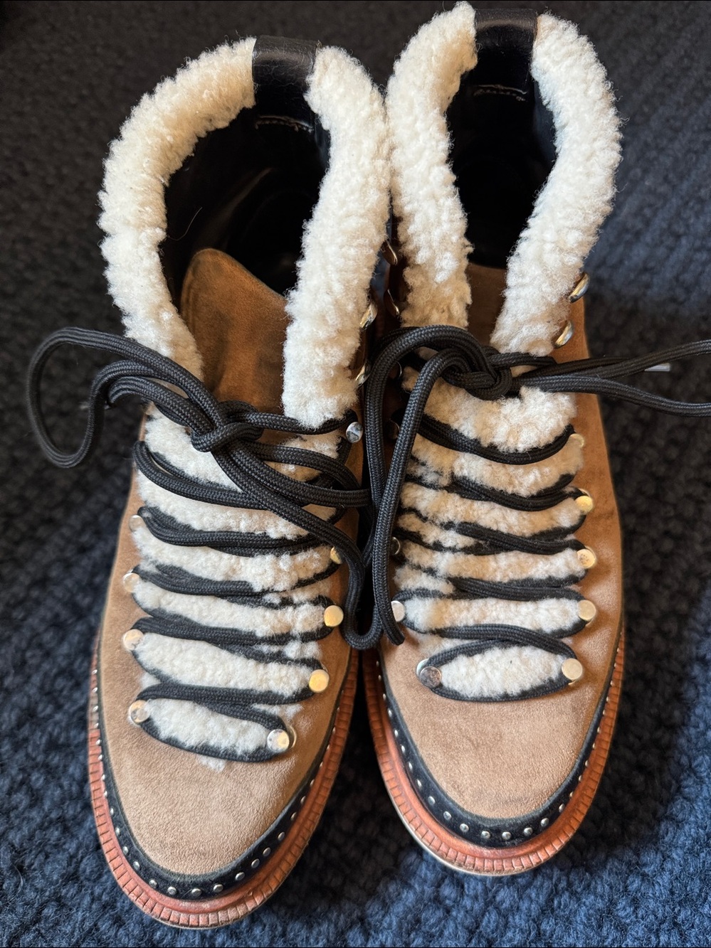 rag & bone Compass Genuine Shearling Combat Boot - Picture 5 of 7